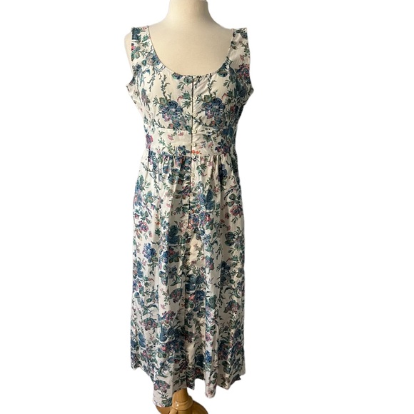 J.crew Button-front cotton poplin dress in English garden size 12 (Read Descip) - Picture 2 of 11